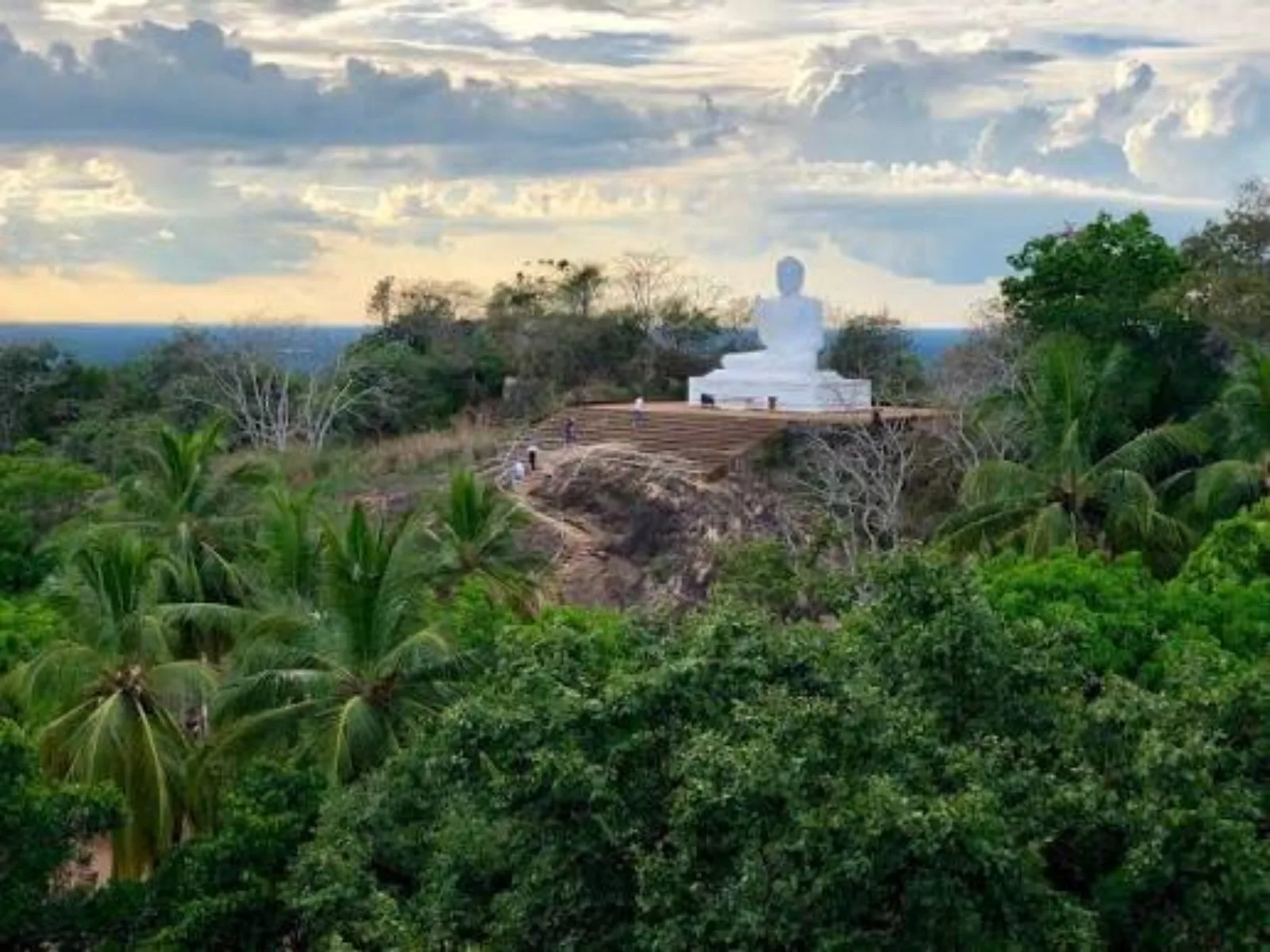 The stone stairway leading up the sacred hill of Mihintale